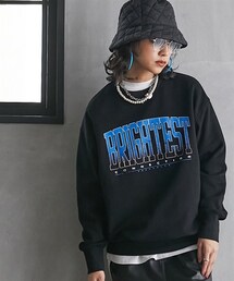 GEVS. | 大きいサイズロゴプリント裏起毛プルオーバーGEVS.(スウェット)