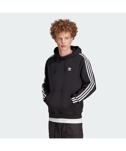 adidas（アディダス）の「アディカラー クラシックス スリーストライプス パーカー（トップス・メンズ・ブラウン/ベージュ/ピンク/ブラック/グレー/ブルー/グリーン/パープル・XS/J/XS/S/M/L/XL/2XL/3XL/J/2XS/2XS/4XL/5XL/6XL/MT/LT/XLT/2XLT/3XLT/4XLT/5XLT/6XLT/J/S/J/M/J/L/J/XL/J/2XL/J/3XL/J/4XL/J/5XL）」の4枚目の写真