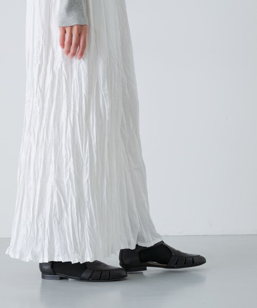 かぐれ（カグレ）の「コットンクリンクルスカート（スカート・レディース・OFF/GRAY/BLACK・Free）」の18枚目の写真