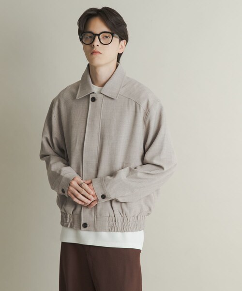 SENSE OF PLACE by URBAN RESEARCH（センスオブプレイスバイアーバンリサーチ）の「メランジバルーンジップブルゾン（ブルゾン・メンズ・BLACK/BEIGE/PURPLE・M/L）」の20枚目の写真