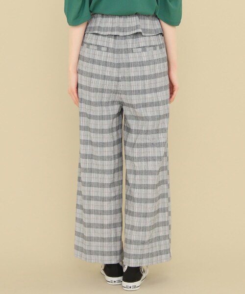KBF（ケイビーエフ）の「ラップウエストイージーチェックパンツ∴（チノパンツ・レディース・GRAY/BLACK・one）」の8枚目の写真
