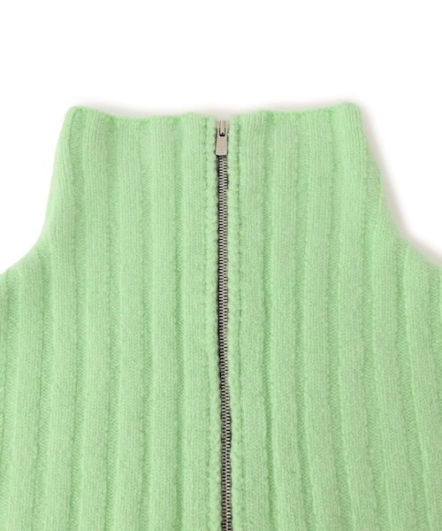 ADAM ET ROPE'（アダムエロペ）の「【J'aDoRe・一部店舗限定】【y YO（イーヨ）】zip neck warmer / ネックウォーマー（ネックウォーマー/スヌード・レディース・グレー/ライトグリーン・F）」の9枚目の写真