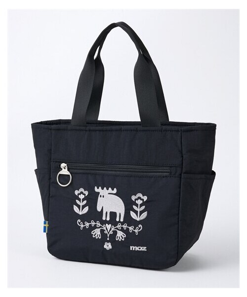 nissen（ニッセン）の「moz（モズ）はっ水保冷刺しゅう入トートバッグ（トートバッグ・メンズ・黒/アッシュネイビー/オリーブ・Y）」の4枚目の写真
