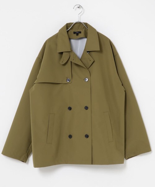 ITEMS URBANRESEARCH(アイテムズ アーバンリサーチ)の「撥水×防風 3Layerショートトレンチ(ステンカラーコート・メンズ・BLACK/DARK BEIGE・M/L)」の7枚目の写真