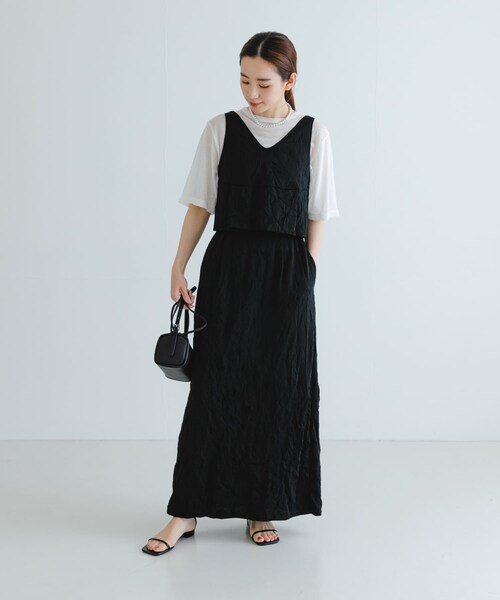 URBAN RESEARCH(アーバンリサーチ)の「『別注』GGG×URBAN RESEARCH クロップドワッシャートップス(タンクトップ・レディース・BLACK/WHITE・FREE)」の20枚目の写真