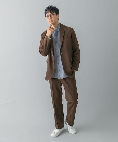 URBAN RESEARCH ROSSO(アーバンリサーチロッソ)の「『蓄熱 / XLサイズあり』アーバンリラックスサーモライトネルセットアップ(セットアップ・メンズ・CHARCOAL/NAVY/BRN KHAKI・S/M/L/XL)」の2枚目の写真