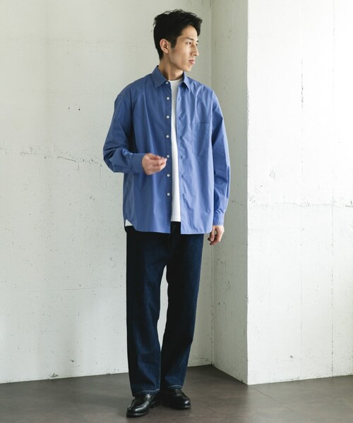 URBAN RESEARCH DOORS（アーバンリサーチドアーズ）の「TCブロードレギュラーカラーロングスリーブシャツ（シャツ/ブラウス・メンズ・BLUE/CHECK/STRIPE・M/L）」の11枚目の写真