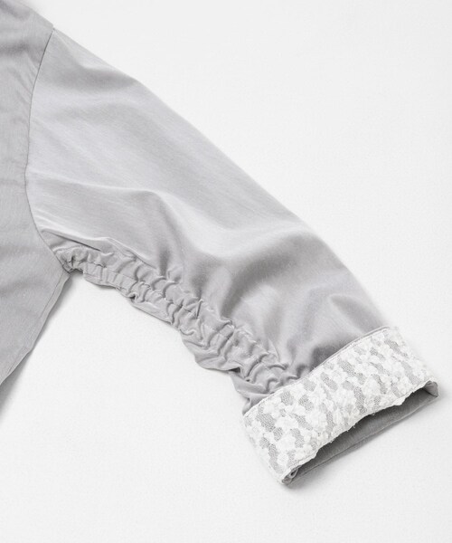 THE GOODLAND MARKET（ザグッドランドマーケット）の「cwtch　DRAWSTRING  LIGHT JACKET（テーラードジャケット・レディース・BLUE/L.GRAY・Free）」の5枚目の写真