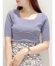 MERCURYDUO | スイッチングリブニット(ニット/セーター)