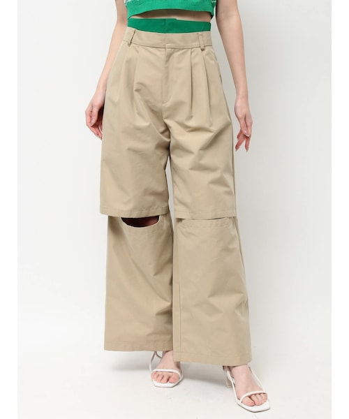 dazzlin（ダズリン）の「ダブルオープンカーゴパンツ（その他パンツ・レディース・グリーン/ブラック/ベージュ・S/M）」の9枚目の写真