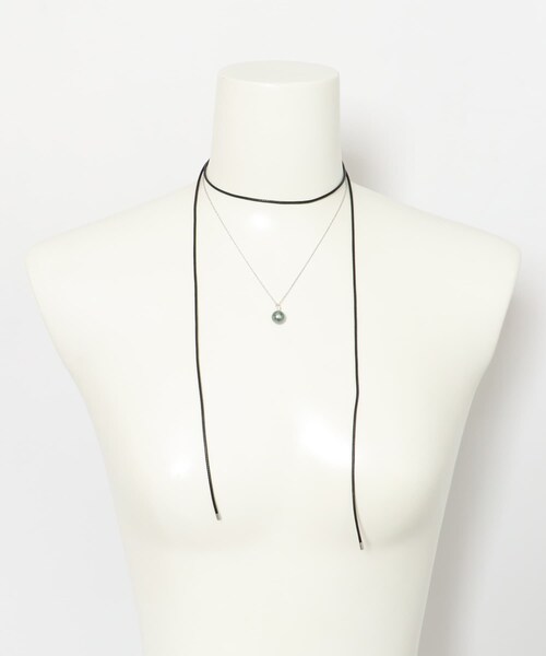 URBAN RESEARCH ROSSO（アーバンリサーチロッソ）の「Favorible　Black Pearl Combi Necklace（ネックレス・レディース・SIL×BLK・FREE）」の8枚目の写真