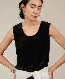 ADAM ET ROPE' | トリアセベロア前後2WAYノースリーブ/タンクトップ / セットアップ対応(タンクトップ)