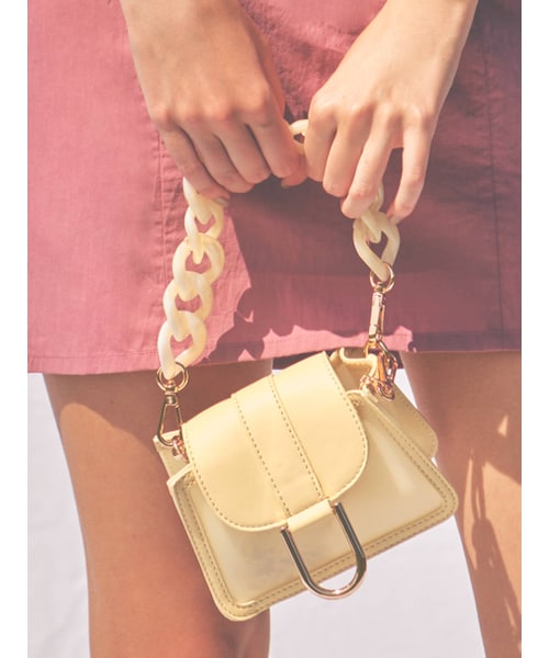 RESEXXY（リゼクシー）の「コンパクトミニバッグ（ハンドバッグ・レディース・ピンク/イエロー・F）」の2枚目の写真