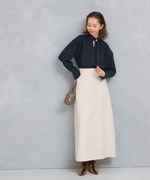 URBAN RESEARCH ROSSO（アーバンリサーチロッソ）の「ロングAラインスカート（スカート・レディース・black/off/blue・36/38）」の9枚目の写真