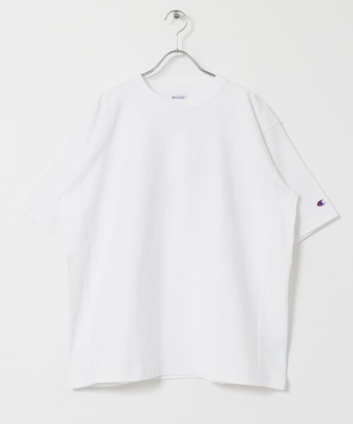 URBAN RESEARCH（アーバンリサーチ）の「『別注』Champion×UR　USA Fit Short-Sleeve T-shirts（Tシャツ/カットソー・メンズ・OATMEAL/WHITE/BLACK/NAVY/BLUE/RED・M/L/XL）」の8枚目の写真