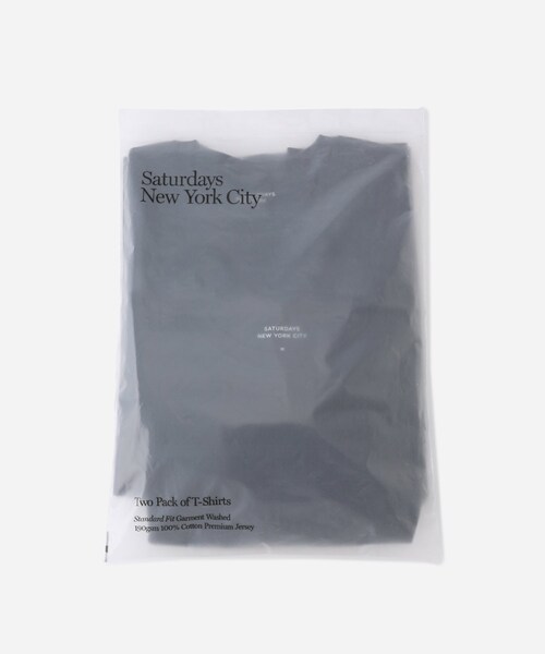 Saturdays NYC(サタデーズ ニューヨークシティ )の「Two Pack Standard Ls Tee(Tシャツ/カットソー・メンズ・ブラック/ホワイト・L/M/S/XL)」の16枚目の写真