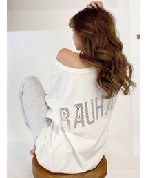 GYDA | RAUHAAメッシュロゴVネックTシャツ(Tシャツ/カットソー)