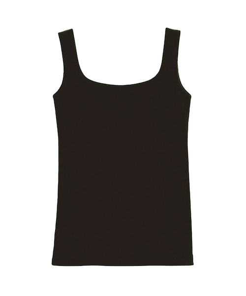 ELENDEEK（エレンディーク）の「SQUARE NECK PAD TANK（タンクトップ・レディース・オフホワイト/グレー/ブラック/ピンク/イエロー/ブラウン/パープル・F）」の6枚目の写真