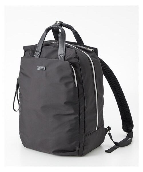 nissen（ニッセン）の「PC収納付10ポケットはっ水リュック（A4対応）(オフィス女子モニターコラボ)（バックパック/リュック・メンズ・ブラック/グレー・Y）」の3枚目の写真