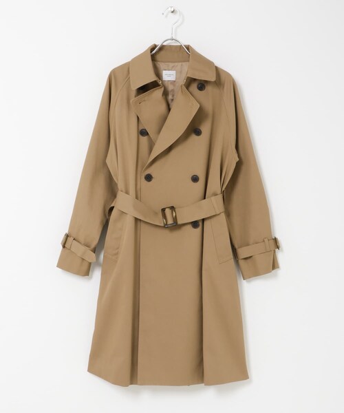 URBAN RESEARCH DOORS（アーバンリサーチドアーズ）の「撥水トレンチコート（ステンカラーコート・レディース・BEIGE/D.NAVY・Free）」の14枚目の写真