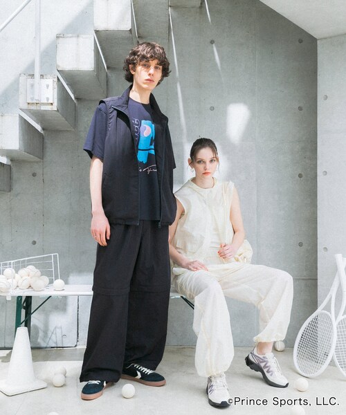 SENSE OF PLACE by URBAN RESEARCH（センスオブプレイスバイアーバンリサーチ）の「『別注』prince　トラックベスト（テーラードジャケット・メンズ・GRG×BEG/BLK×CHA・M/L）」の14枚目の写真