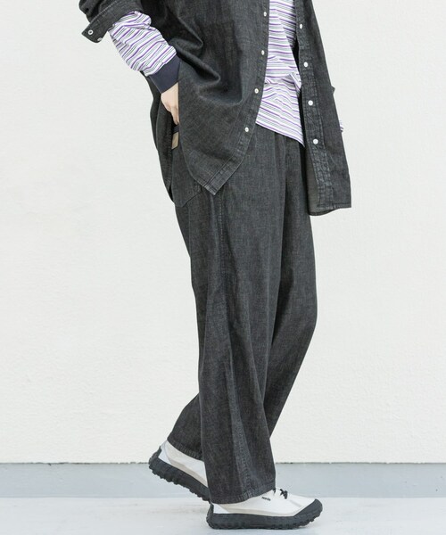 EKAL（エカル）の「『別注』Wrangler×EKAL　デニムリラックスバギーパンツ（デニムパンツ・レディース・O.W/BLACK・Free）」の6枚目の写真