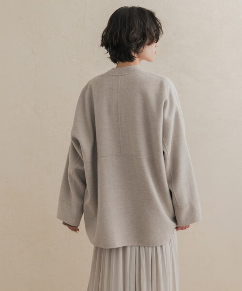 URBAN RESEARCH DOORS(アーバンリサーチドアーズ)の「ウールリバーミドルガウンコート(テーラードジャケット・レディース・杢BROWN/杢L.GREGE/CHECK・Free)」の16枚目の写真