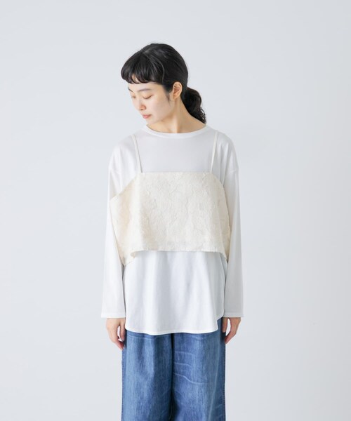 かぐれ(カグレ)の「カッティング刺繍キャミソール(キャミソール・レディース・IVORY・Free)」の11枚目の写真