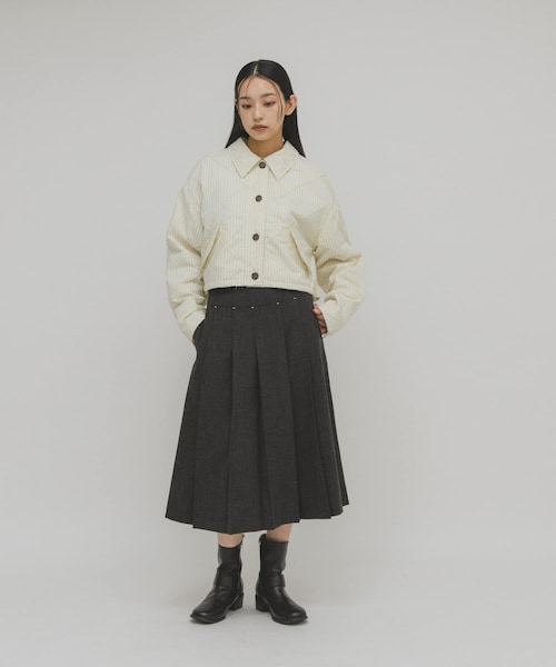 KBF（ケイビーエフ）の「プリーツミディスカート（スカート・レディース・CHARCOAL/BROWN・One）」の20枚目の写真
