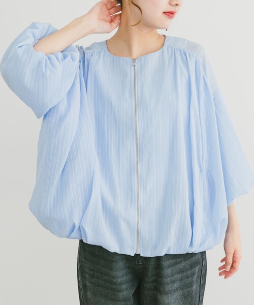 ITEMS URBANRESEARCH（アイテムズ アーバンリサーチ）の「バルーンスリーブブルゾン（ブルゾン・レディース・Y.BEG/BLU・FREE）」の18枚目の写真