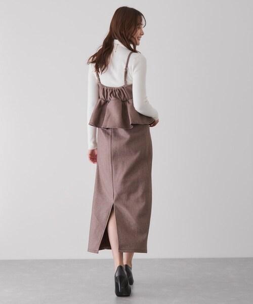 Jayro（ジャイロ）の「チェック柄ペプラムワンピース（ワンピース・レディース・ブラック系/グレー/ブラウン・M）」の22枚目の写真