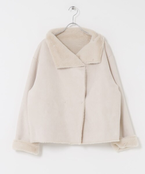 URBAN RESEARCH ROSSO（アーバンリサーチロッソ）の「『WEB/一部店舗限定』リバーシブルファーブルゾン（ブルゾン・レディース・IVORY/BLACK・FREE）」の15枚目の写真