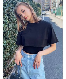 EMODA | レイヤードハーフトップ(Tシャツ/カットソー)