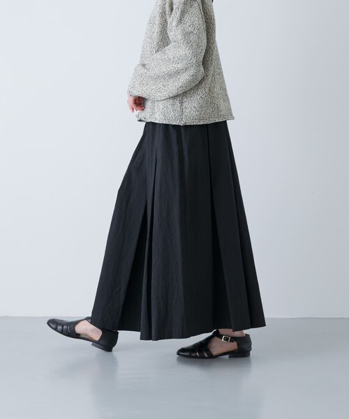 かぐれ（カグレ）の「コットンタックスカート（スカート・レディース・LIGHT GRAY/CHARCOAL/BLACK・Free）」の6枚目の写真