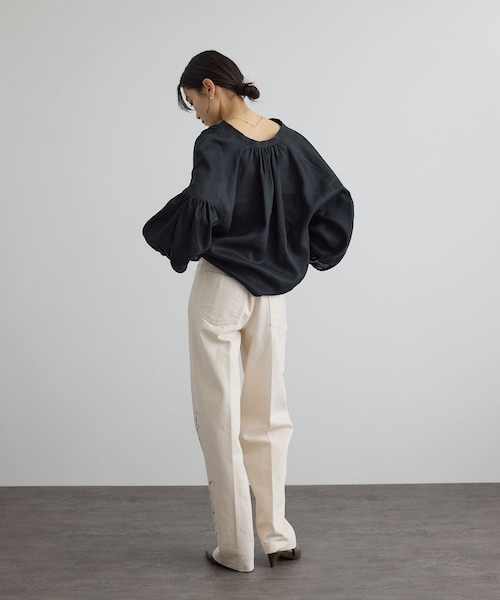 ADAM ET ROPE'（アダムエロペ）の「【J'aDoRe・一部店舗限定】【TANAKA（タナカ）】THE JEAN TROUSERS（デニムパンツ・レディース・ホワイト系・25/26/27/28）」の14枚目の写真