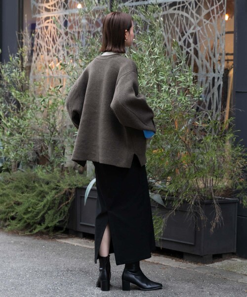 SENSE OF PLACE by URBAN RESEARCH（センスオブプレイスバイアーバンリサーチ）の「『消臭』スクエアトウセンターシームストレッチブーツ（ブーツ・レディース・SUEDE/BLACK/SILVER・S/M/L）」の9枚目の写真