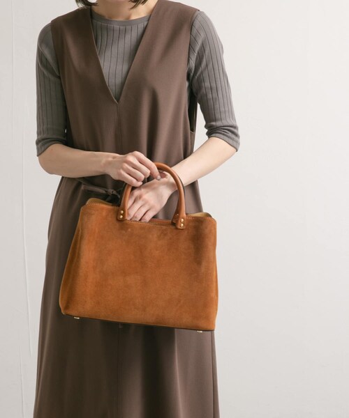 URBAN RESEARCH DOORS（アーバンリサーチドアーズ）の「MARCO BIANCHINI　ビッグスウェード2WAYBAG（トートバッグ・レディース・black/brown・one）」の13枚目の写真