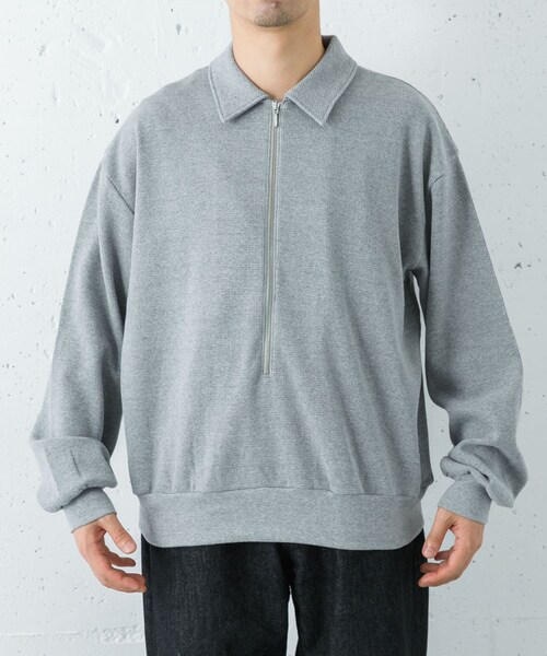 URBAN RESEARCH(アーバンリサーチ)の「REVERBERATE HALF ZIPP THERMAL(Tシャツ/カットソー・メンズ・GRAY/BLACK・1/2)」の8枚目の写真