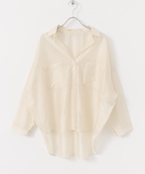 ITEMS URBANRESEARCH（アイテムズ アーバンリサーチ）の「シアーポケットスキッパーシャツ（シャツ/ブラウス・レディース・WHT/L.BLU/NVY・FREE）」の12枚目の写真