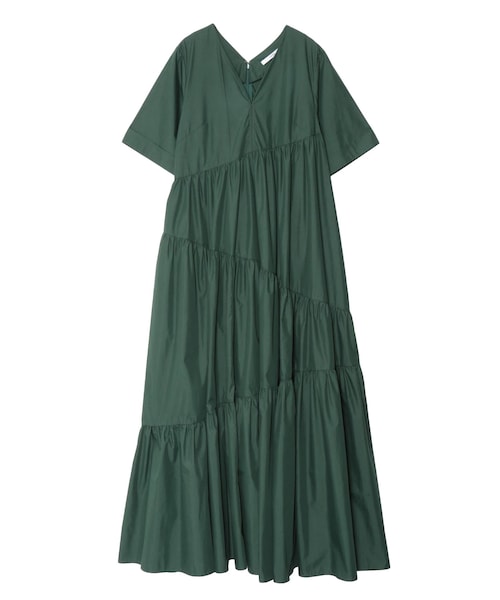 ティアードタイプライターワンピース TIERED TYPEWRITER OP Amiur（エミレ）の「typewriter belt tiered ops（ワンピース
