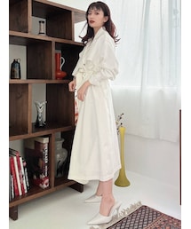 GYDA | mix material layer トレンチコート(トレンチコート)