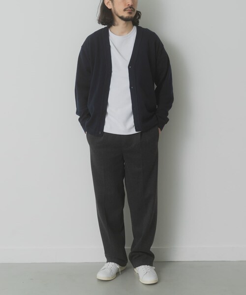 ITEMS URBANRESEARCH（アイテムズ アーバンリサーチ）の「SILK×WOOL MIXニットカーディガン（カーディガン/ボレロ・メンズ・BGD/NVY/BLK・M/L）」の15枚目の写真