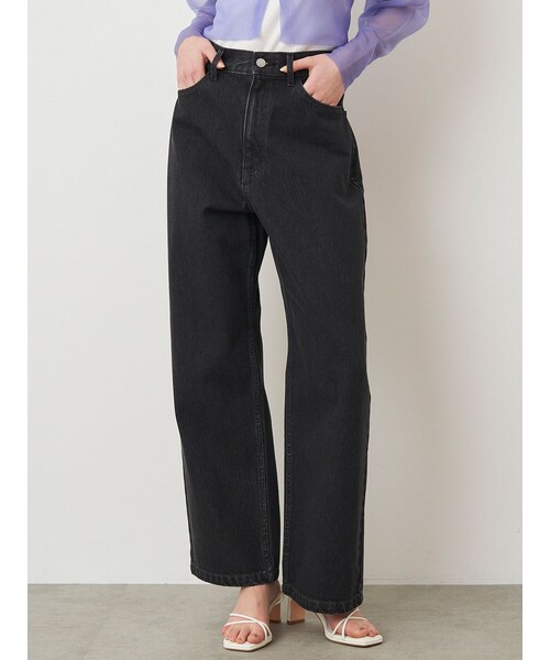 ELENDEEK（エレンディーク）の「WIDE ROUGH DENIM PT（デニムパンツ・レディース・ブラック/ブルー・01/02/03）」の6枚目の写真