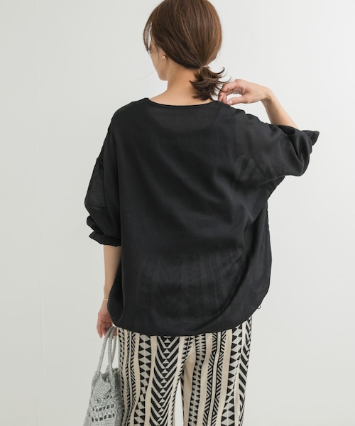 URBAN RESEARCH DOORS（アーバンリサーチドアーズ）の「リネンブレンドドロストチュニック（チュニック・レディース・OFF/NATURAL/INK BLK・M）」の19枚目の写真