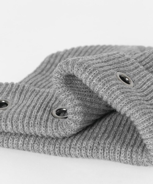 THE GOODLAND MARKET（ザグッドランドマーケット）の「neith.tokyo　Eyelet Beanie（ニットキャップ/ビーニー・レディース・Gray/Black・Free）」の9枚目の写真
