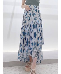 MERCURYDUO | ジオメトリックプリーツティアードスカート(スカート)