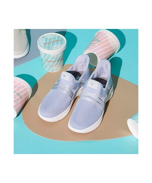 ing(イング)の「イング ing 【レイン対応】ニットスニーカー (スニーカー・レディース・BL/BG/LBU・S/22.5cm/M/23.5cm/L/24.5cm/LL/25cm)」の12枚目の写真