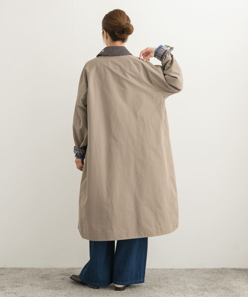 URBAN RESEARCH DOORS（アーバンリサーチドアーズ）の「『別注』Barbour / DOORS　SPEYLONG（ステンカラーコート・レディース・beige/grey・S/M）」の10枚目の写真