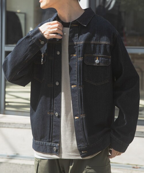 ITEMS URBANRESEARCH（アイテムズ アーバンリサーチ）の「DENIM JACKET TYPE 2nd（デニムジャケット・メンズ・IDG BLU/BLK・M/L）」の22枚目の写真