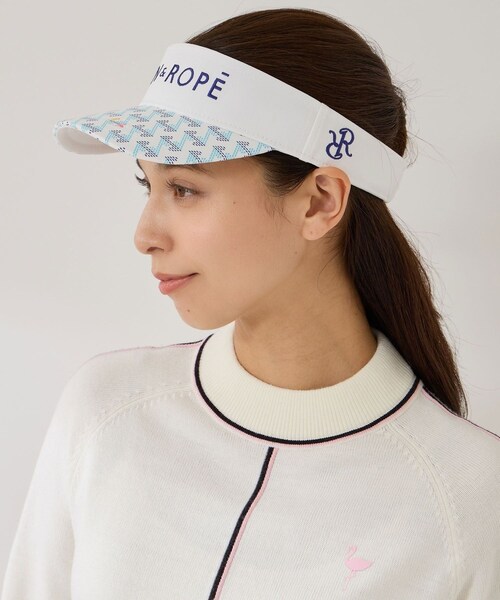 ROPE'(ロペ)の「【Resurrection×JUN&ROPE'】ブリムサンバイザー(サンバイザー・レディース・ホワイト・F)」の4枚目の写真